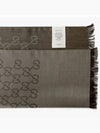 GG Jacquard Pattern Two-Tone Wool Silk Muffle Dark Brown - GUCCI - BALAAN 4