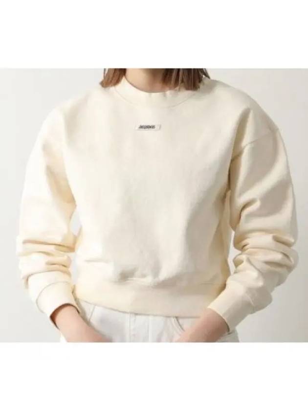 Le Grosgrain Logo Pullover Cotton Knit Top Beige - JACQUEMUS - BALAAN 2