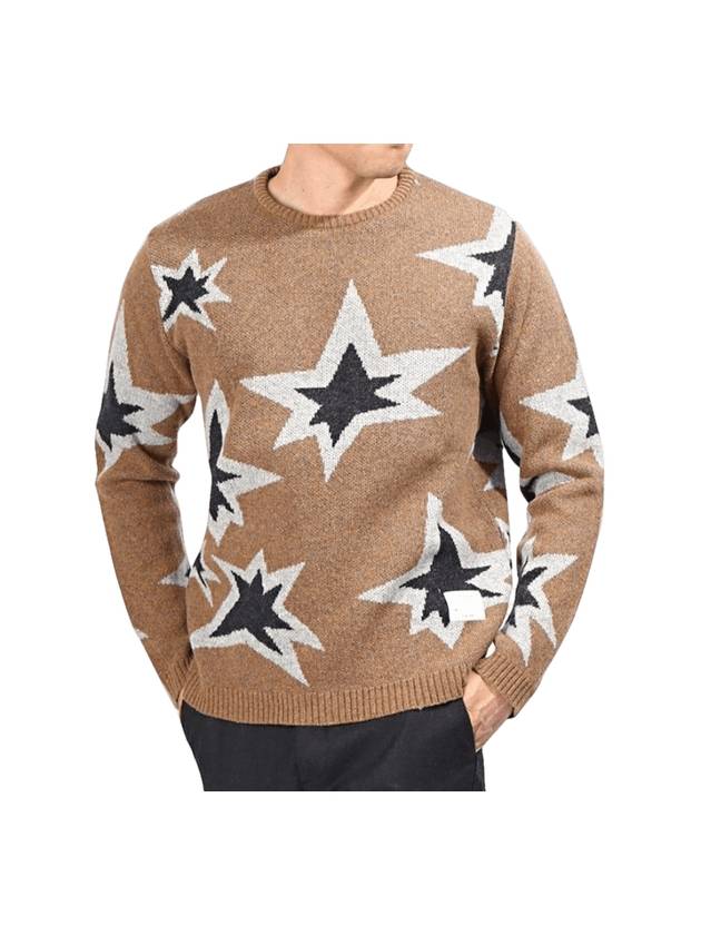 Star pattern knit top brown - THE EDITOR - BALAAN 1