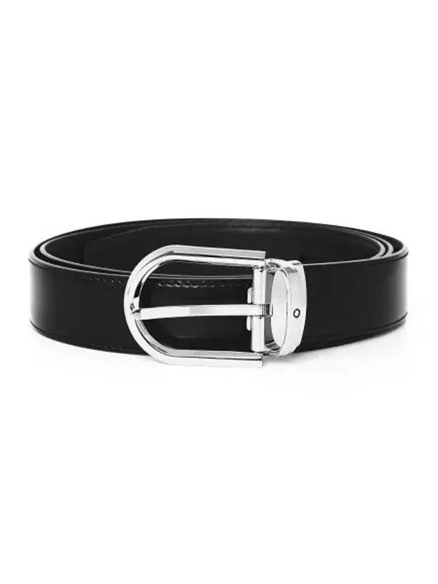 Coated Pin Buckle Reversible Belt Black - MONTBLANC - BALAAN 3