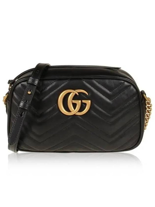 GG Marmont Matelasse Small Chain Shoulder Bag Black - GUCCI - BALAAN 2