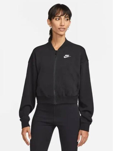 Women s Sportswear Club Fleece Oversized Crop Full Zip Jacket 010 - NIKE - BALAAN 1