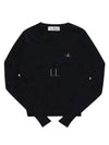 ORB Logo Knit Top Black - VIVIENNE WESTWOOD - BALAAN 2