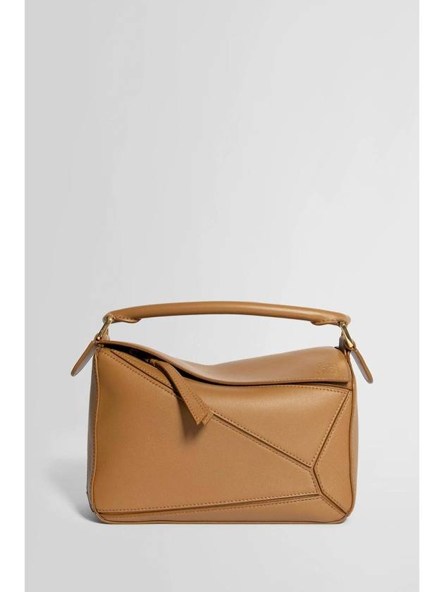 Small Puzzle Calfskin Tote Bag Oak - LOEWE - BALAAN 1