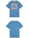 Compass Logo Printing Short Sleeve T-Shirt Blue - STONE ISLAND - BALAAN 5