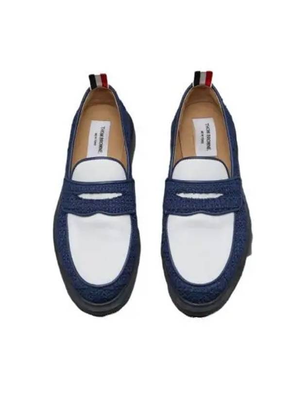 Penny Slot Tweed Loafer Blue - THOM BROWNE - BALAAN 2