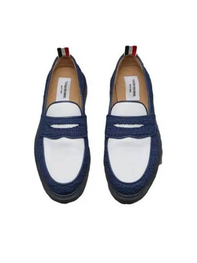 Penny Slot Tweed Loafer Blue - THOM BROWNE - BALAAN 2