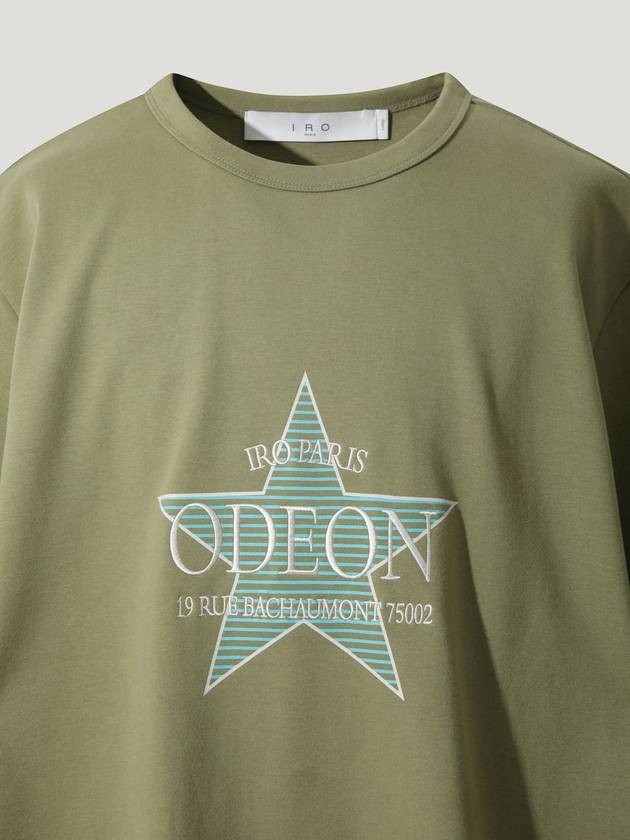 KHAKI ODEON STAR STRIPED T SHIRT - IRO - BALAAN 3