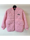 AU Australian Crown Quilted Jacket ST1M0305 Pink WOMENS AU8 10 - STUSSY - BALAAN 1