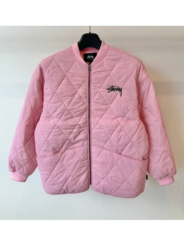 AU Australian Crown Quilted Jacket ST1M0305 Pink WOMENS AU8 10 - STUSSY - BALAAN 1