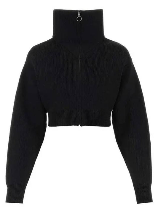 Women's High Neck Crop Cardigan Black - ISABEL MARANT - BALAAN 2