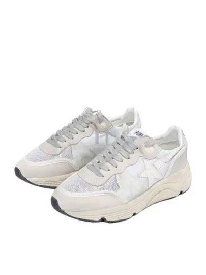 Women's Running Sole Low Top Sneakers Silver Beige - GOLDEN GOOSE - BALAAN 2