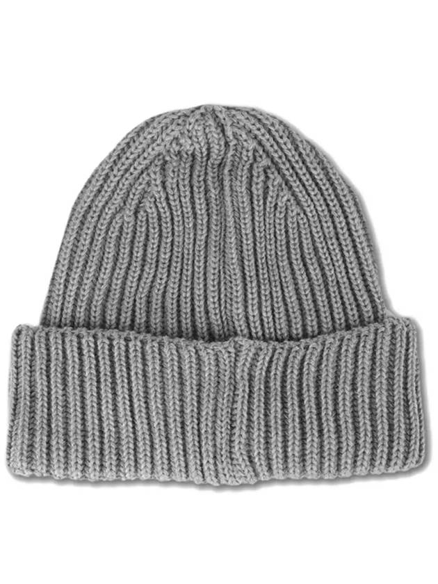 Extra Fine Merino Wool Goggle Beanie Grey - CP COMPANY - BALAAN 4