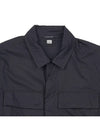 Men's Gabardine Shirt Zip Up Jacket Black - CP COMPANY - BALAAN 4