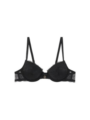 UNDERWEAR Women s Flower Lace Push up Bra Black 271388 - EMPORIO ARMANI - BALAAN 1