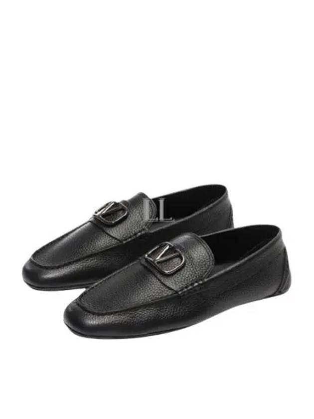 V Logo Driving Shoes Black - VALENTINO - BALAAN 2