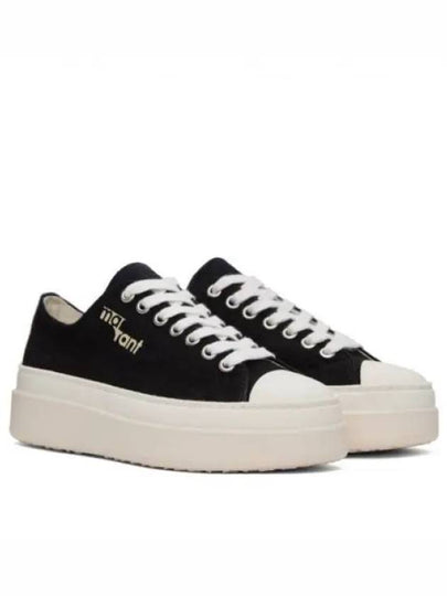 Austin Logo Print Platform Low Top Sneakers Black - ISABEL MARANT - BALAAN 2