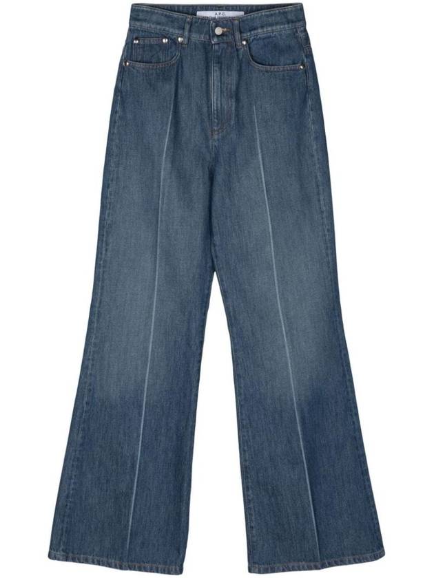 Clinteau High Rise Wide Jeans Stonewashed Indigo - A.P.C. - BALAAN 1