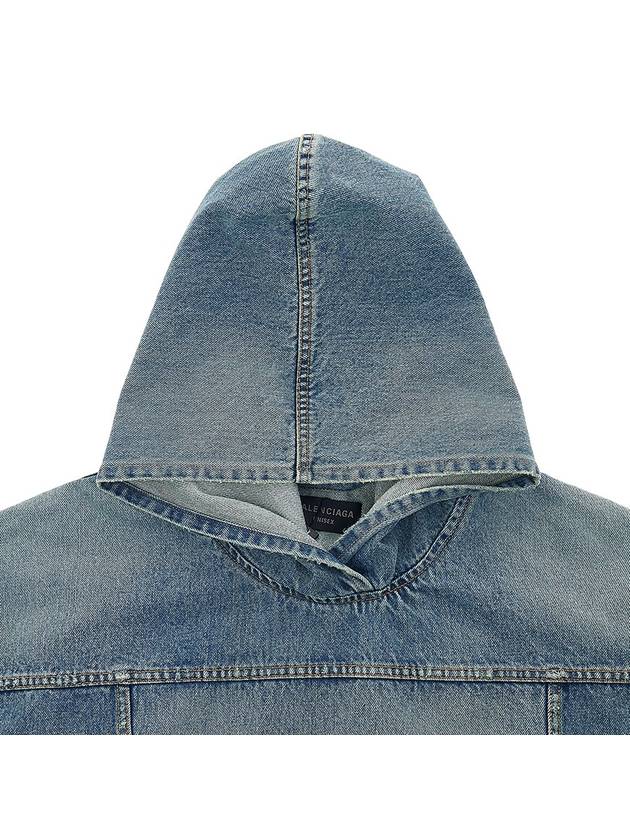 washed effect denim hood blue - BALENCIAGA - BALAAN 4