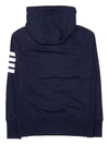 Engineered 4 Bar Diagonal Zip Up Hoodie Navy - THOM BROWNE - BALAAN 3