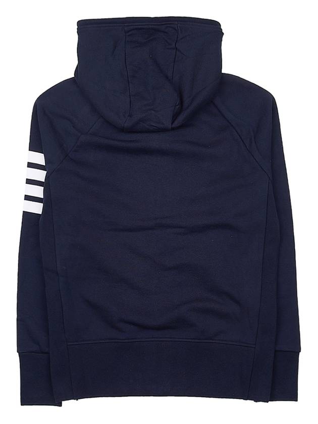 Engineered 4 Bar Diagonal Zip Up Hoodie Navy - THOM BROWNE - BALAAN 3