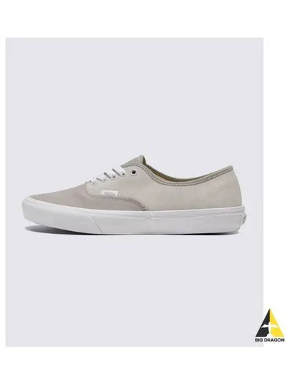 Authentic Canvas Suede Low Top Sneakers Block Grey - VANS - BALAAN 2