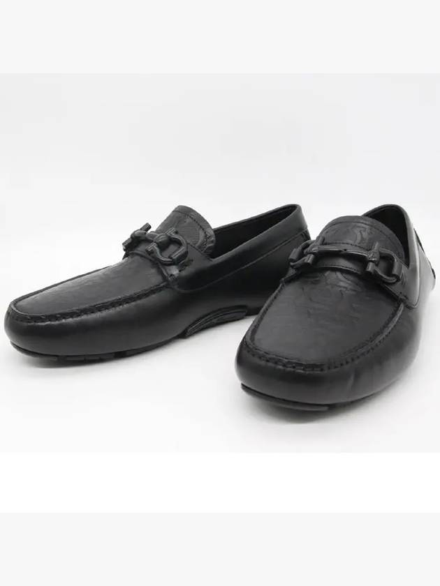 Gancini Ornament Driving Shoes Black - SALVATORE FERRAGAMO - BALAAN 4
