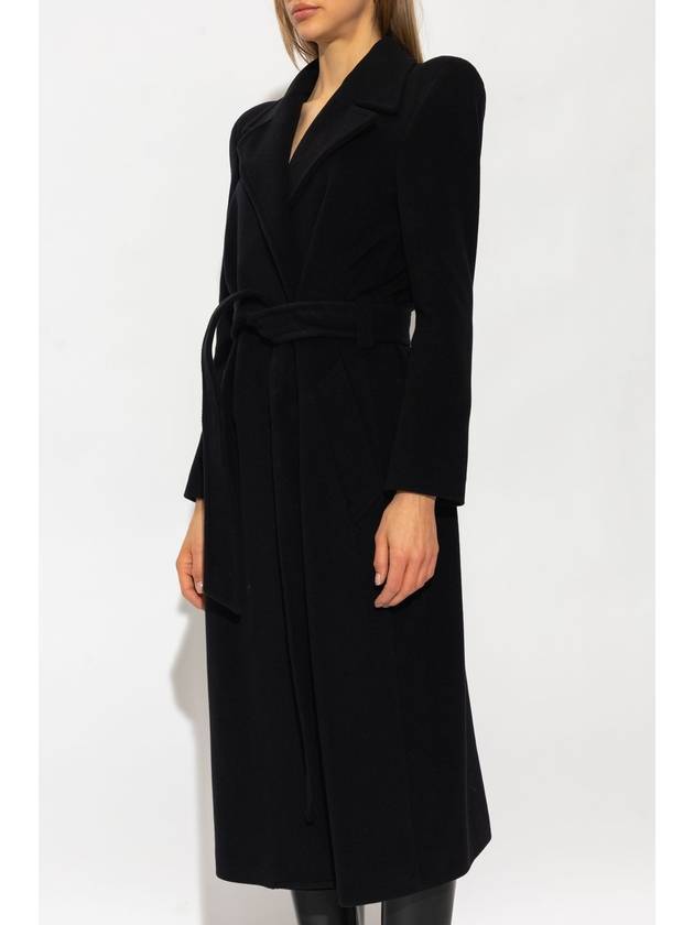 black cashmere wool blend round shoulder coat 769014TOU021000 B0560955732 - BALENCIAGA - BALAAN 4