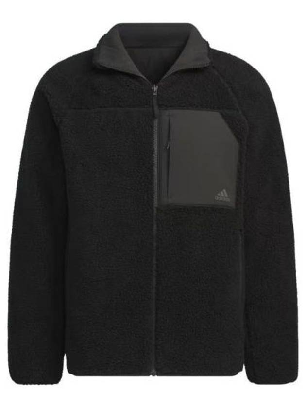 Sherpa Reversible Padded Zip-Up Jacket Black Grey - ADIDAS - BALAAN 2