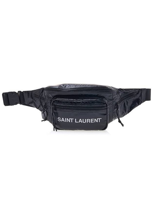 Nylon Logo Nux Belt Bag Black - SAINT LAURENT - BALAAN 2