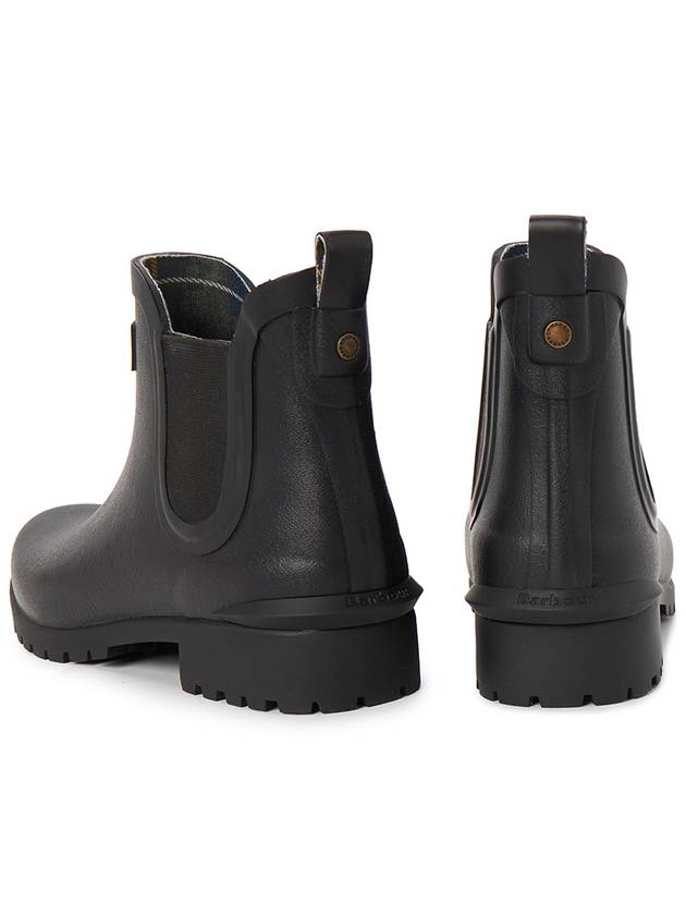 Women's Wilton Wellington Chelsea Rain Boots Black - BARBOUR - BALAAN 7