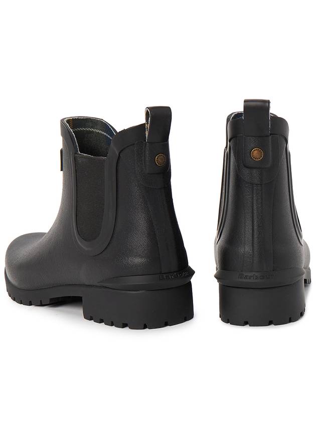 Wilton Wellington Chelsea Rain Boots Black - BARBOUR - BALAAN 7