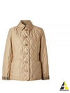 Diamond Quilted Thermoregulated Jacket New Chino Beige - BURBERRY - BALAAN 2