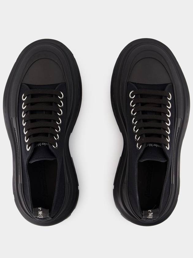 Tread  Slick Sneakers - Alexander McQueen - Canvas - Black - ALEXANDER MCQUEEN - BALAAN 4