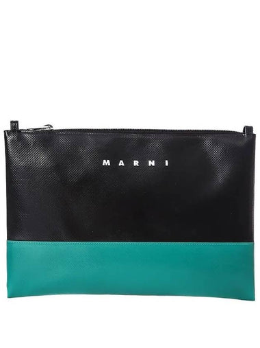 PVC Tribeca color block clutch and shoulder bag SBMQ00AA40 P3572 Z2P93 - MARNI - BALAAN 1