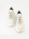 Nubuck Nylon Low Top Sneakers White - PRADA - BALAAN 4