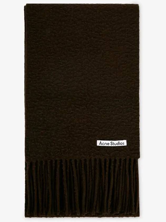 Wool Fringe Scarf Chocolate Brown - ACNE STUDIOS - BALAAN 3