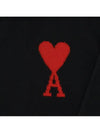 Intarsia Heart Logo Turtleneck Black - AMI - BALAAN 3