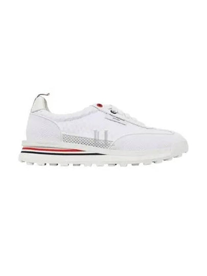 Heavy Athletic Mesh Tech Runner Low Top Sneakers White - THOM BROWNE - BALAAN 2