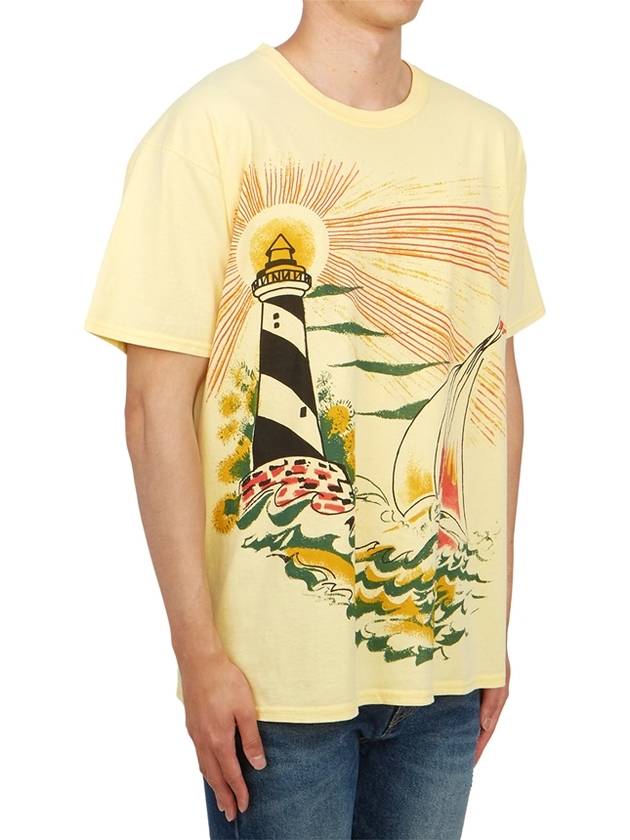 Men s Short Sleeve T Shirt LIGHTHOUSE ESW SUNFLOWER M - WILD DONKEY - BALAAN 2