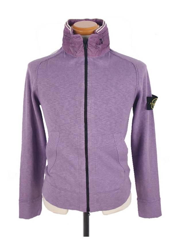 Men's High Neck Hooded Zip-up Jacket Purple - STONE ISLAND - BALAAN 3