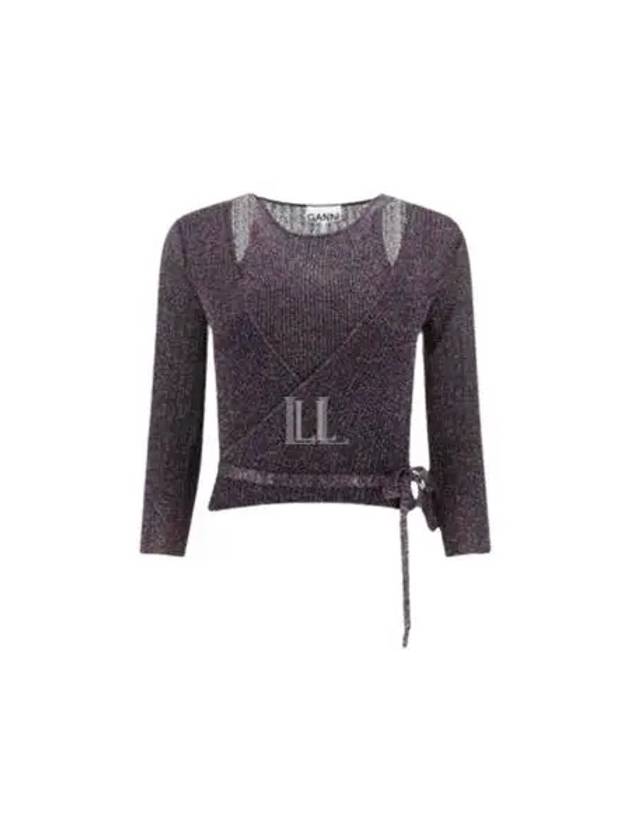 Sparkle Knit Top Black - GANNI - BALAAN 2