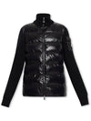 Padded Wool Cardigan Black - MONCLER - BALAAN 2