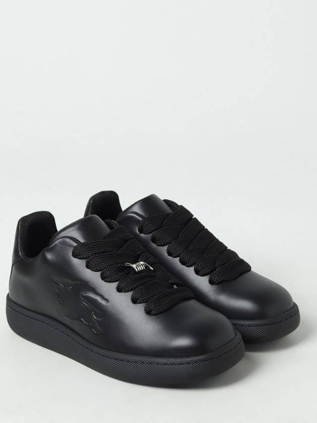 EKD Embossed Logo Leather Low-Top Sneakers Black - BURBERRY - BALAAN 3