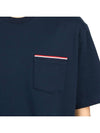 Cotton Oversized Pocket Short Sleeve T-Shirt Navy - THOM BROWNE - BALAAN 11