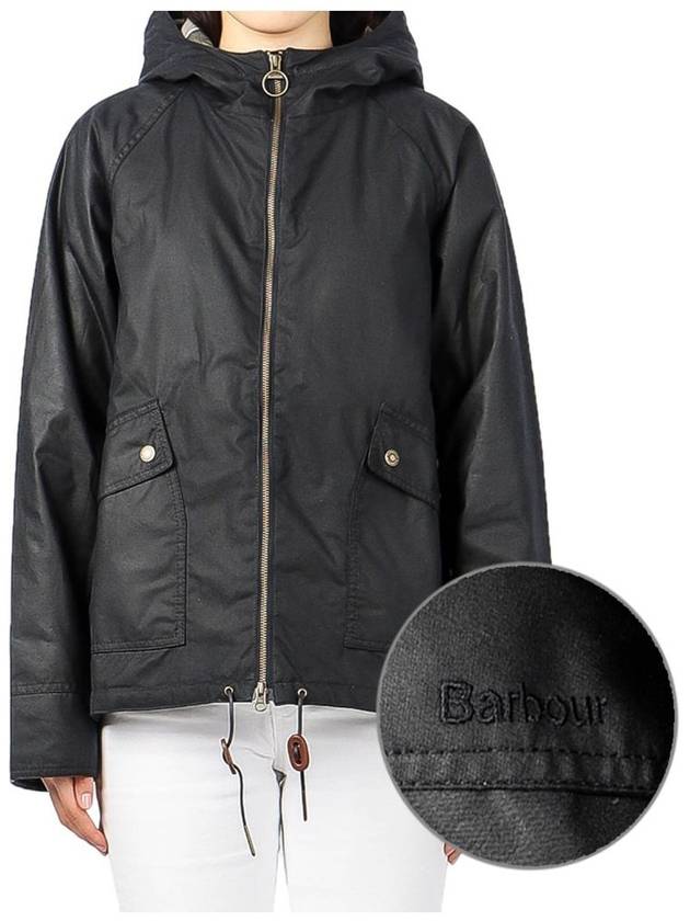 Windemere Wax Hooded Jacket Navy - BARBOUR - BALAAN 2