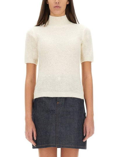 Edie Short Sleeve Turtleneck Off White - A.P.C. - BALAAN 2