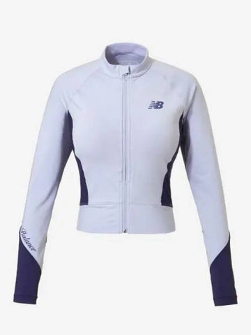 Women s Essential Zip up Rash Guard 50 Blue - NEW BALANCE - BALAAN 1