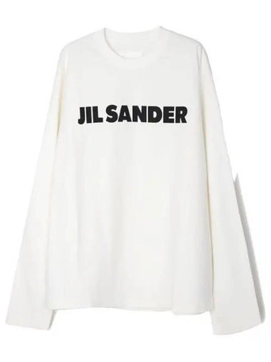 Lightweight cotton logo long sleeve T shirt - JIL SANDER - BALAAN 1