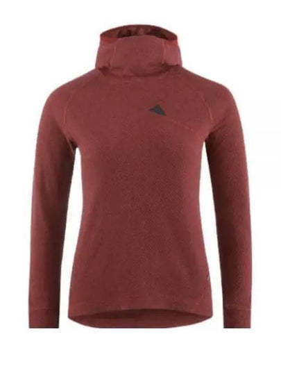 Women's Huge Mid Layer Hoodie Madder Red - KLATTERMUSEN - BALAAN 2